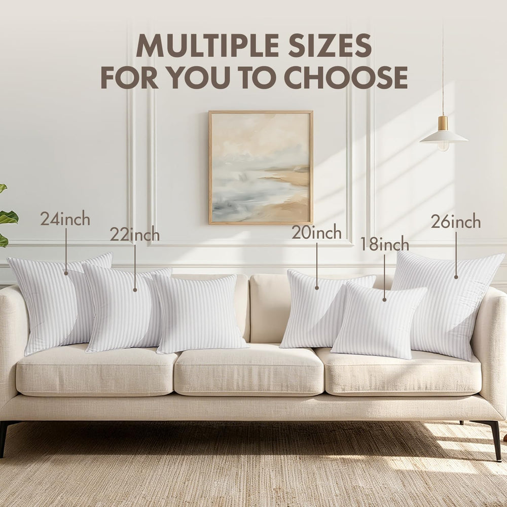 MIULEE 18x18 Throw Pillow Inserts Set of 4, 100% Virgin Microfiber Filling