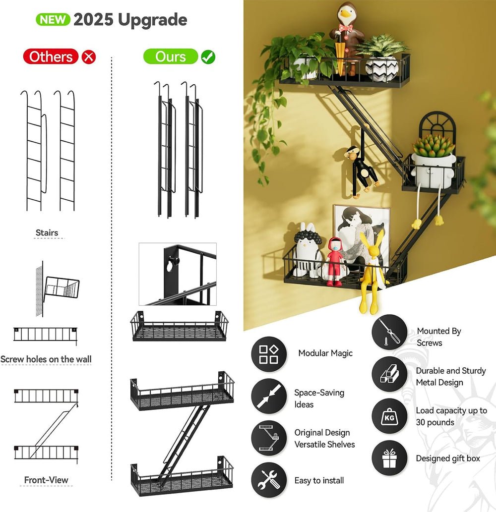 Black Fire Escape Shelf