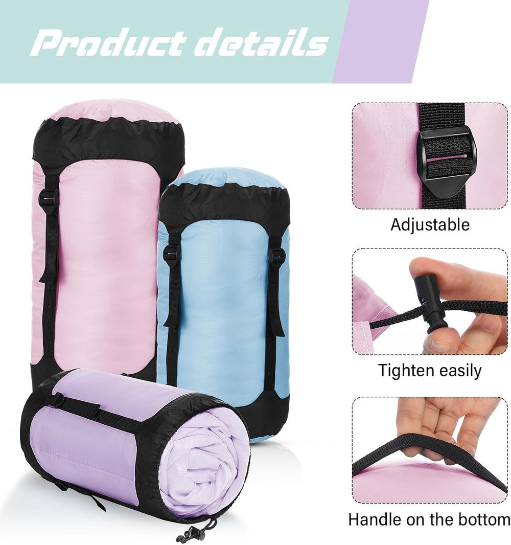 5 Pcs Compression Stuff Sacks for Backpacking