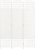 HOMCOM 3 Panel Room Divider, Folding Privacy Screen, 5.6', White