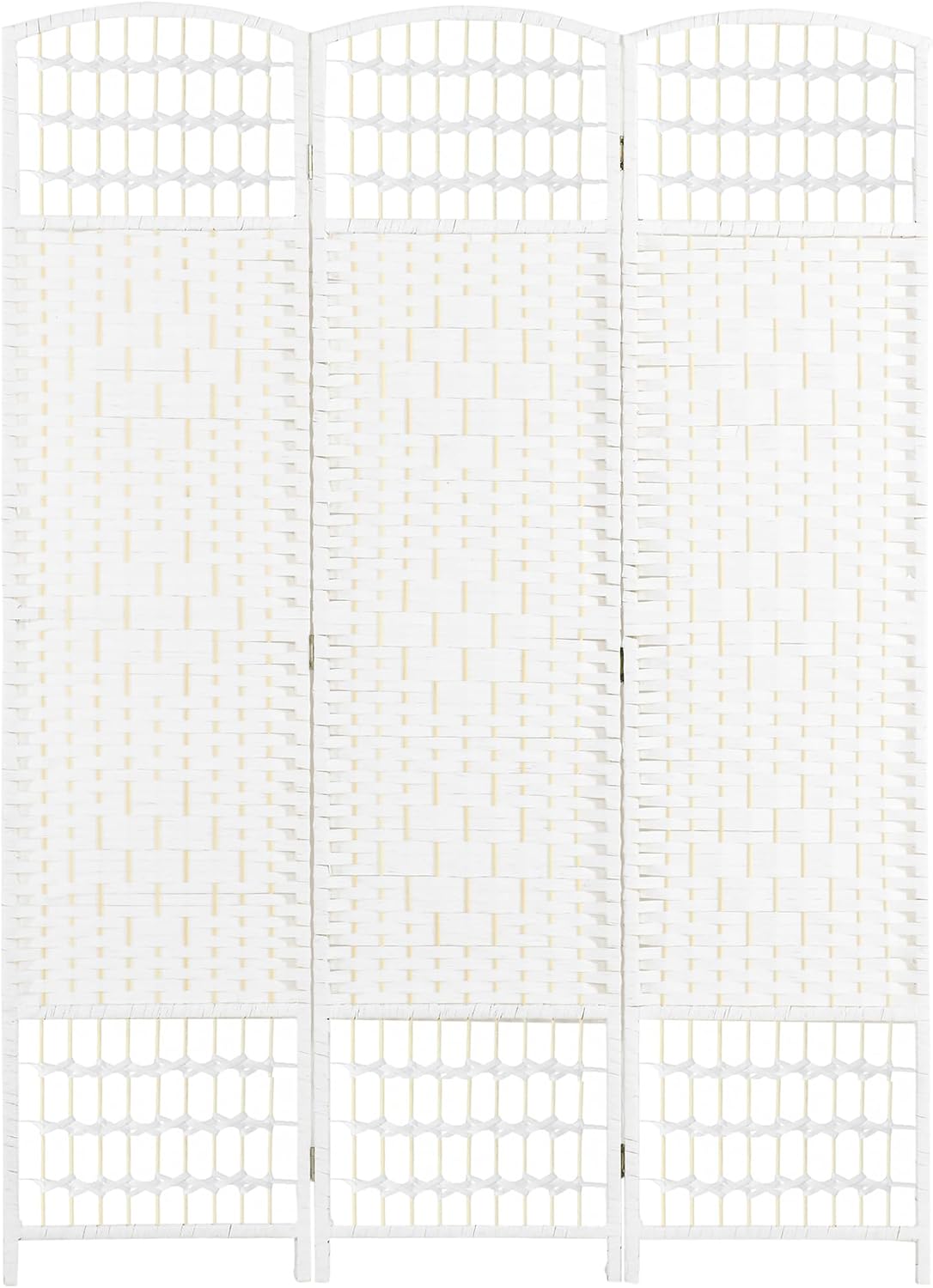 HOMCOM 3 Panel Room Divider, Folding Privacy Screen, 5.6', White