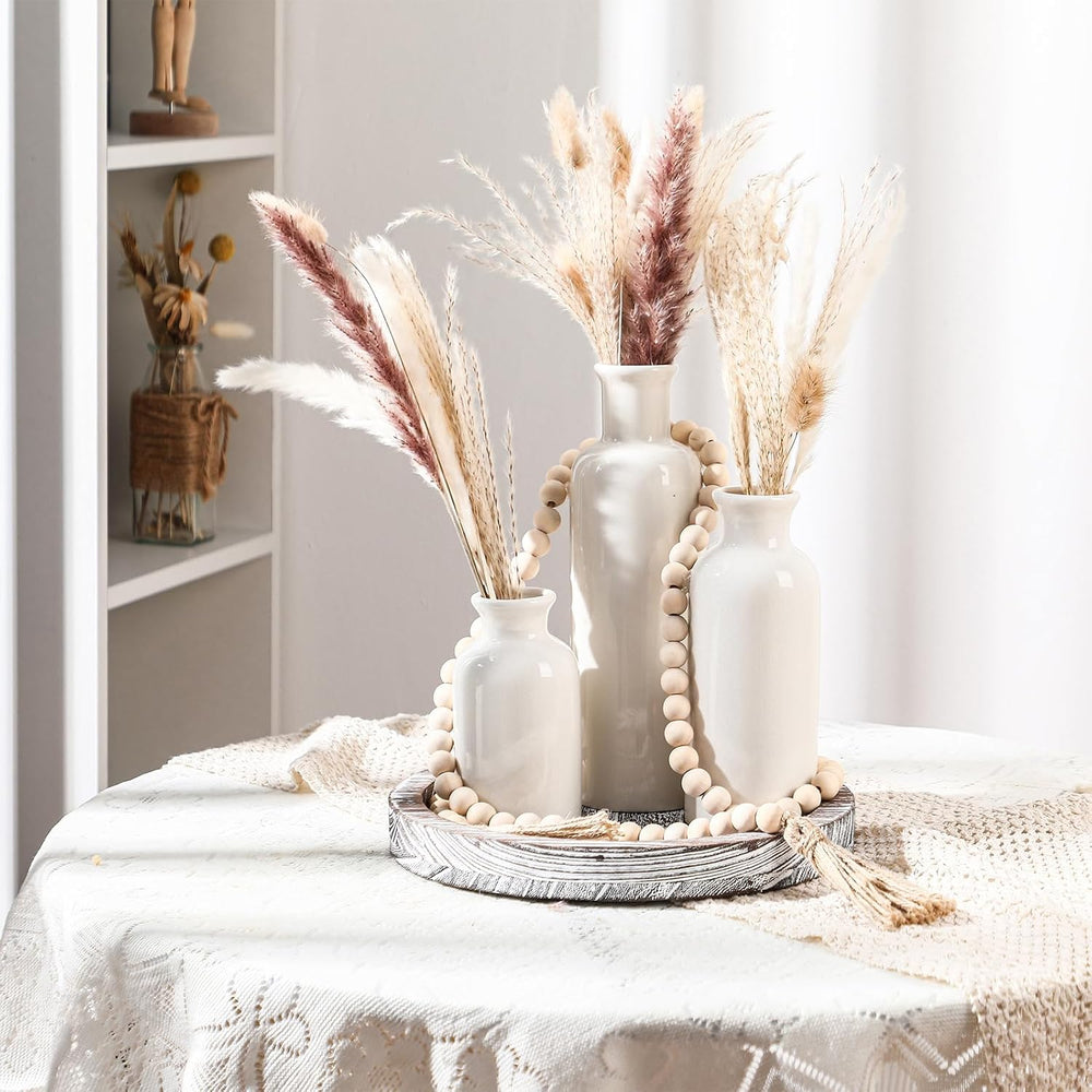 5 Pcs Coffee Table Decor Set, Gray White