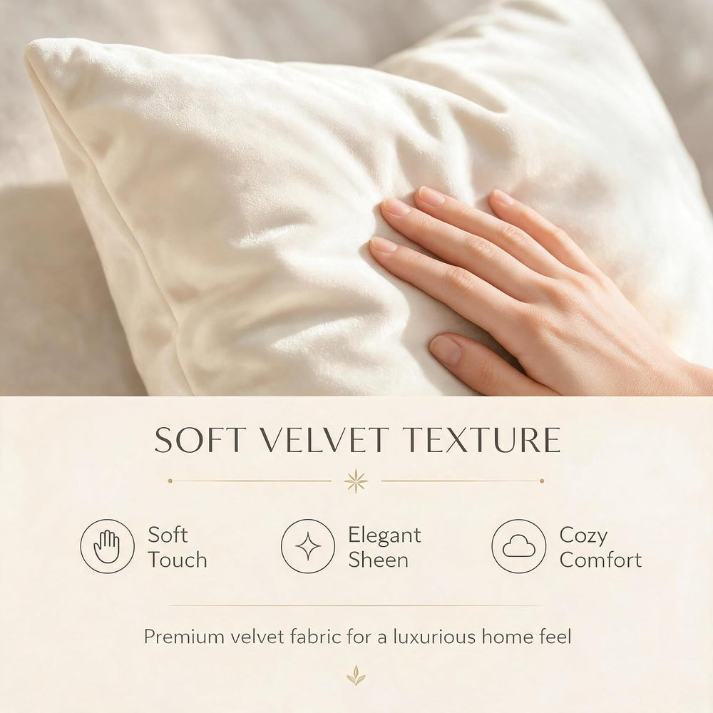 32 x 32 Inch Velvet Pillow Cover, Extra Large Decorative Throw Pillow Cover f...