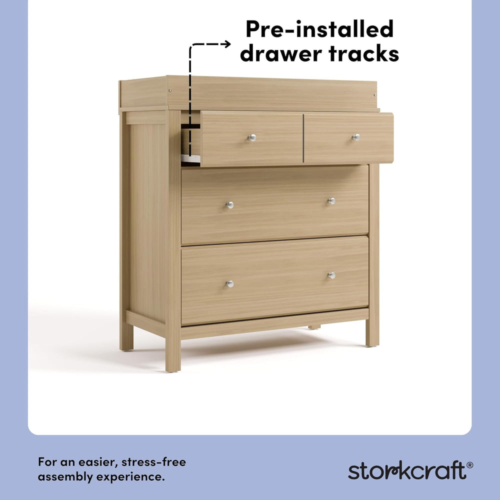 Storkcraft Horizon 3 Drawer Chest with Removable Changing Topper, Driftwood