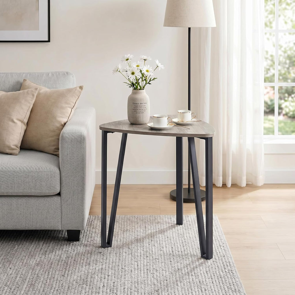 Nesting Coffee Tables Set of 3,Rustic Industrial Triangle Side End Table for Home