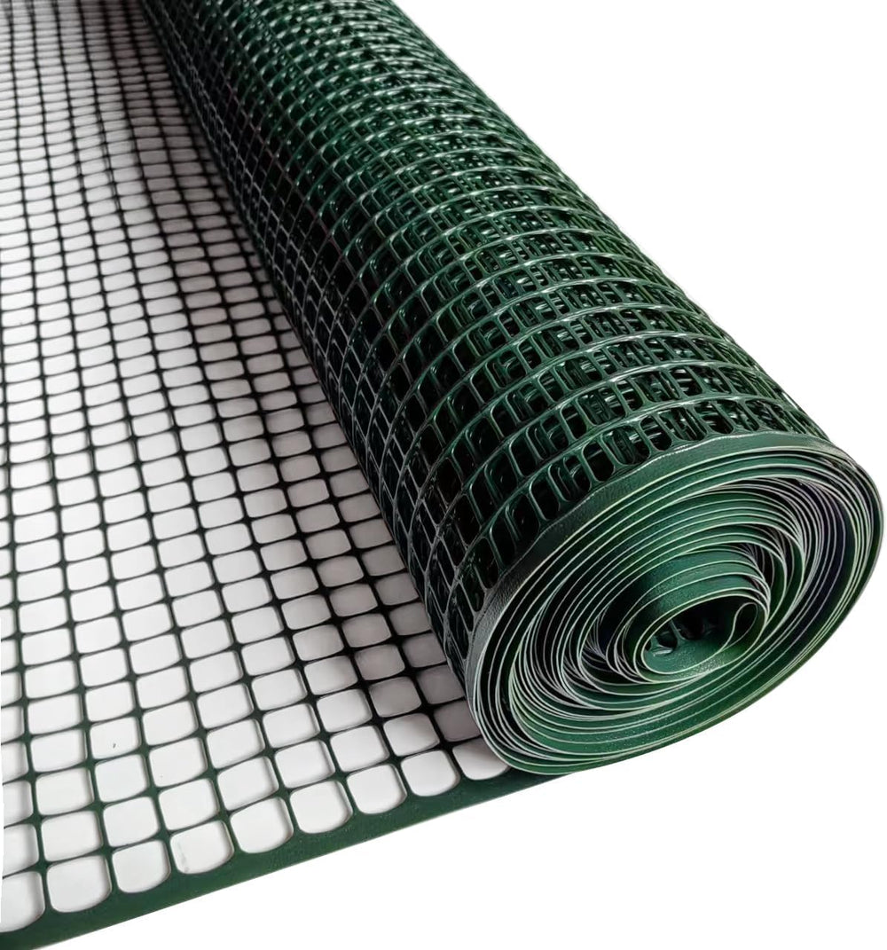 PotatoLife Green Plastic Garden Fence, Hardware Mesh, 4' x 75'