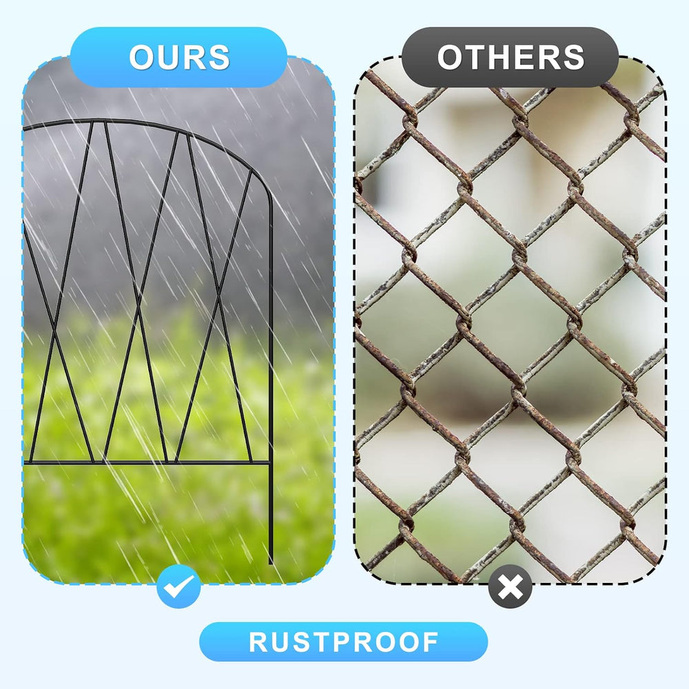 24 Packs Decorative Garden Fence 24.8ft (L) x 15.9in (H) Garden Fencing Panel...