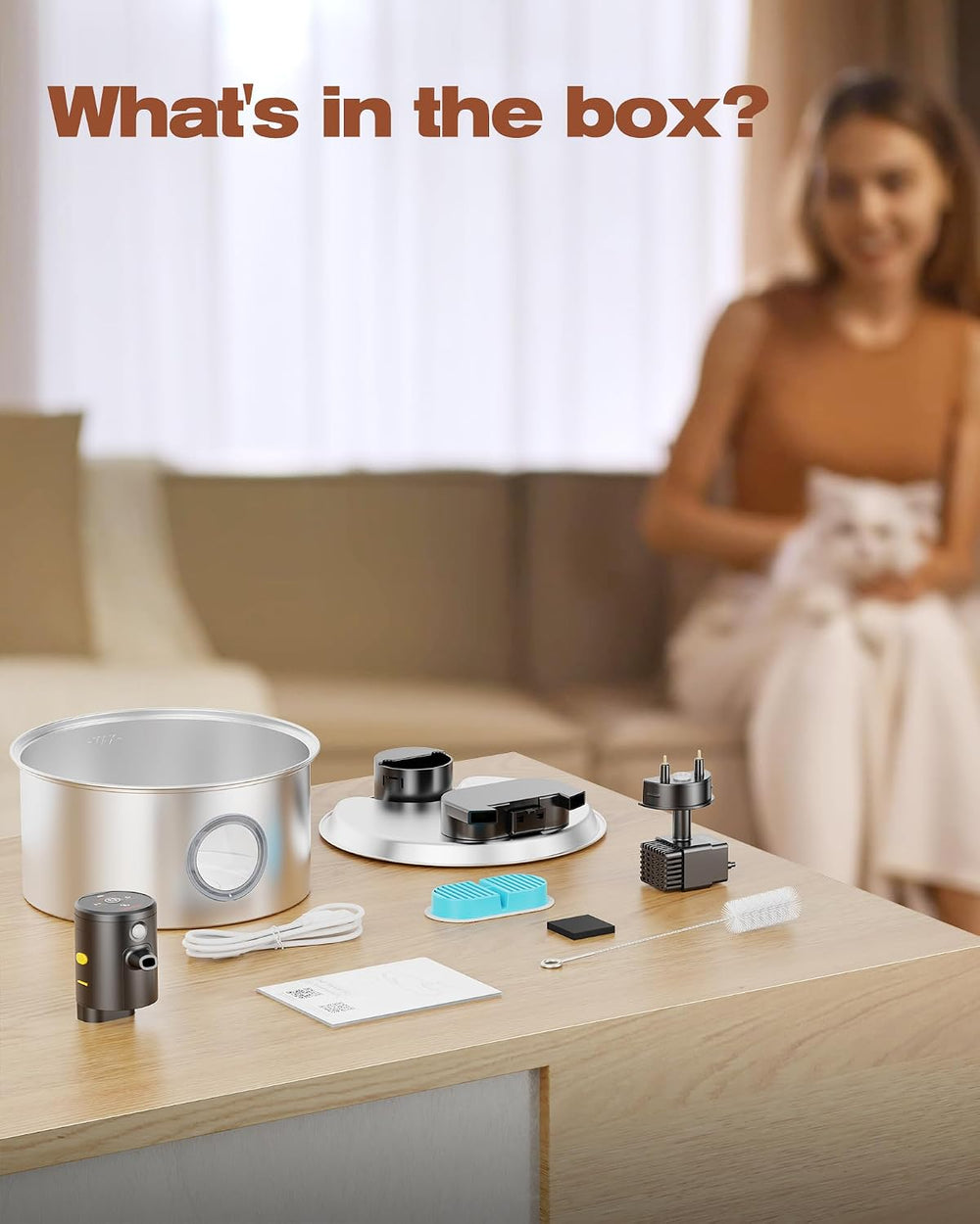 Cat Water Fountain Battery Powered: Cordless Cat Fountain Wireless
