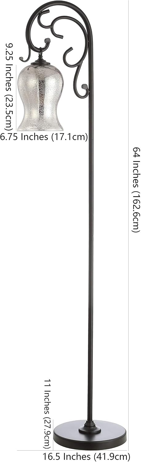 SAFAVIEH Meridia Floor Lamp, 64" Black FLL4057A