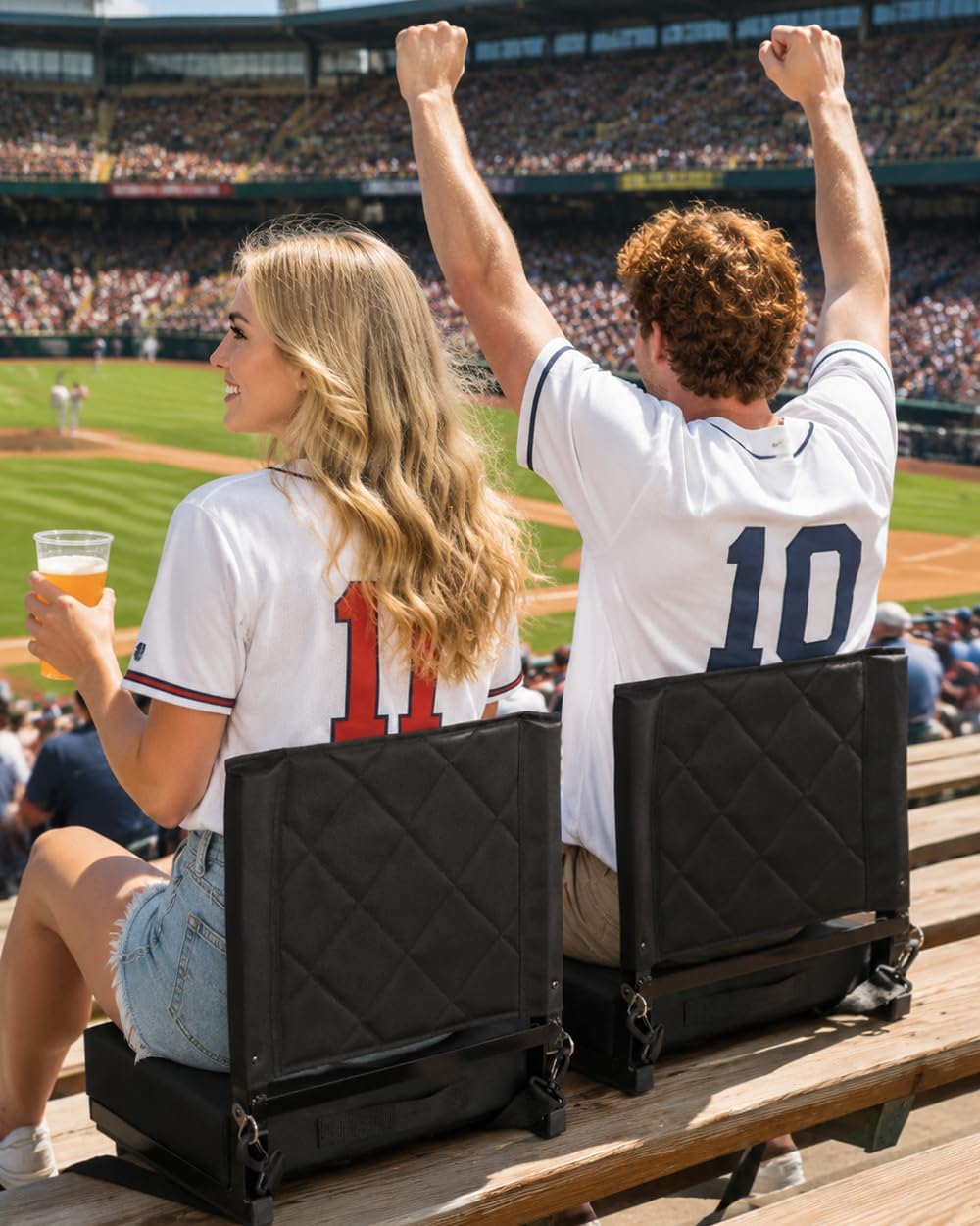 LWWTBS Stadium Seat with Back Support Bleacher Chair with Back - Extra Thick ...