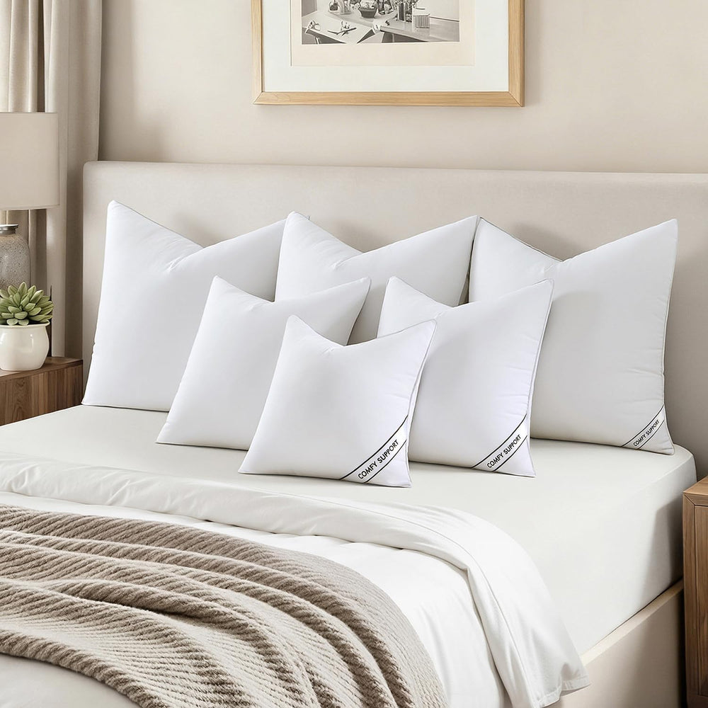 MIULEE 20x20 Pillows Inserts Pack of 4, Down Alternative Virgin Filling