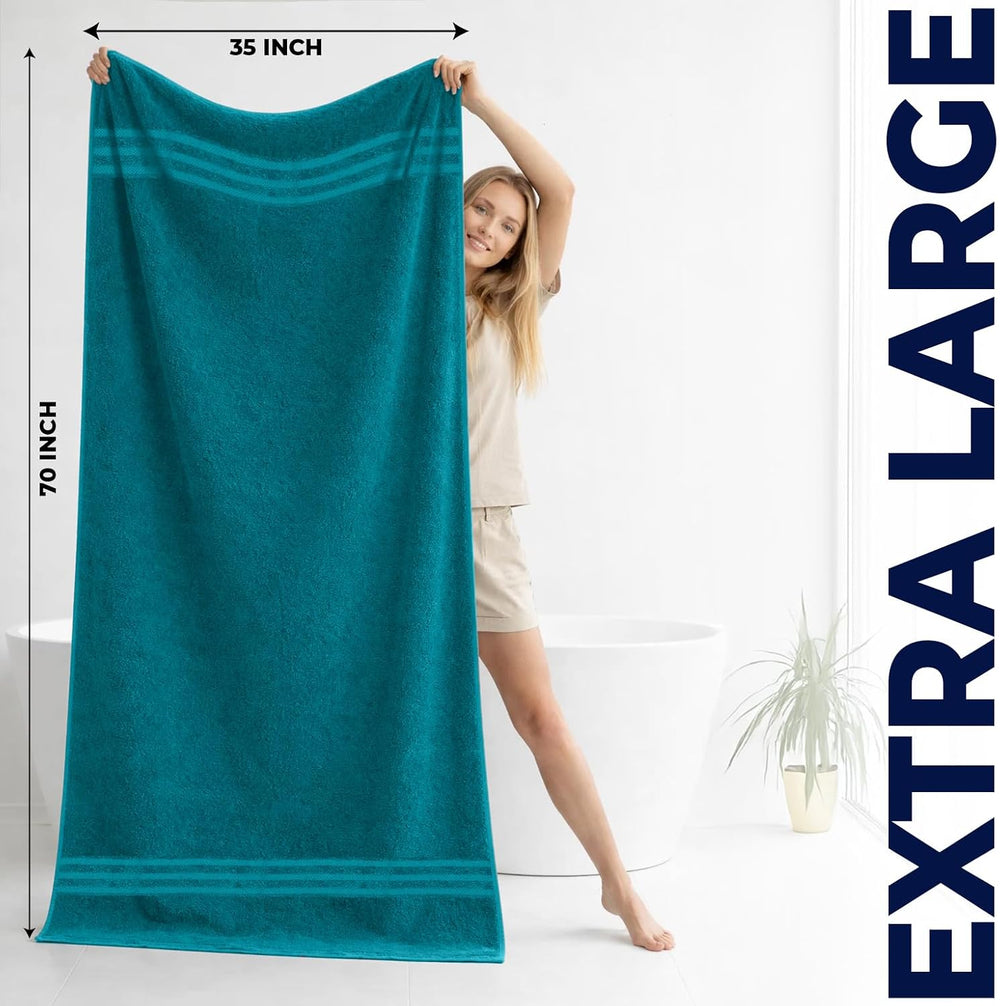 DAN River 2 Pack Bath Sheets Extra Large 35x70, Large Bath Towels for Adults,...