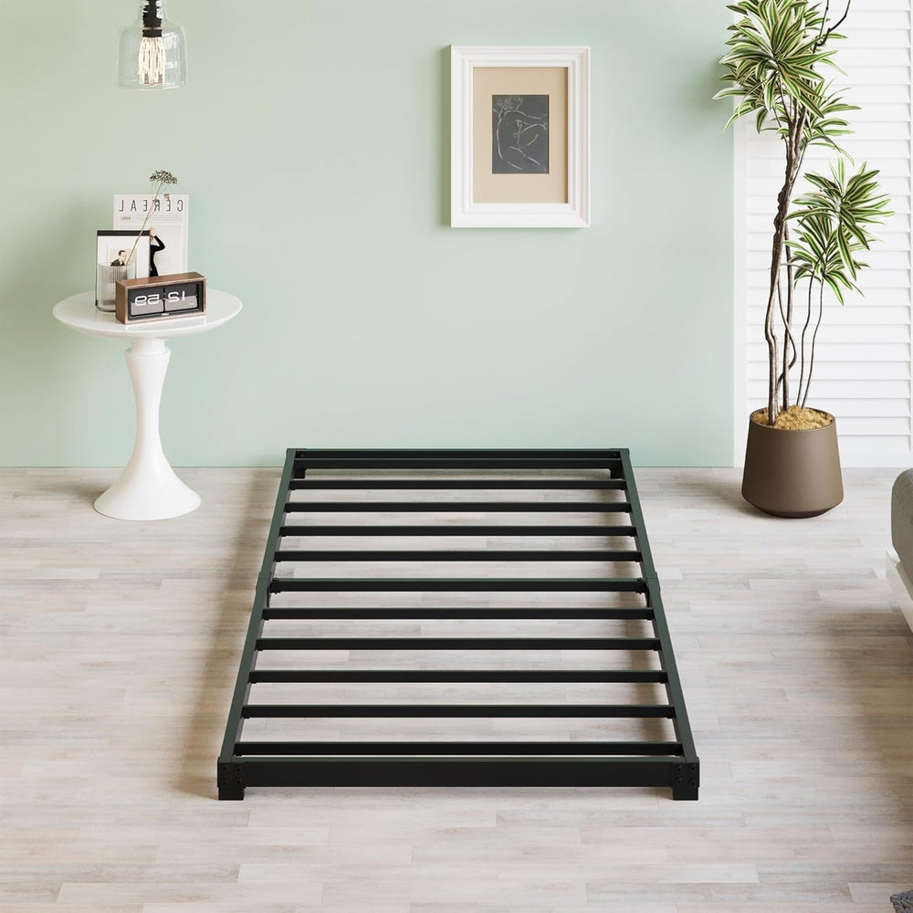 3 Inch Low Profile Twin Bed Frame Heavy Duty Floor Platform