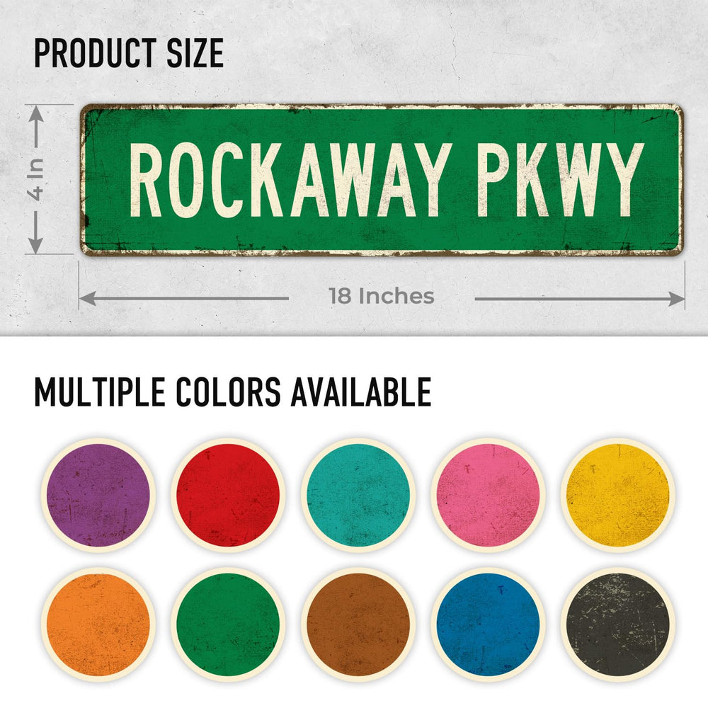 Custom Rustic Sign, Personalized Decor Street Signs Gift, 24x6 Inches, ACM,