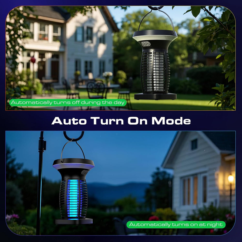 OnBeam Solar Powered Bug Zapper, Outdoor Mosquito Fly Zapper for Patio