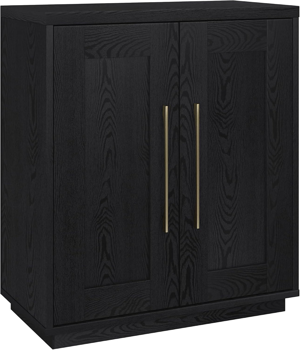 Henn&Hart 28" Accent Cabinet, Sideboard Buffet, Natural Black