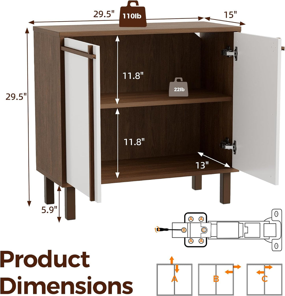 Sideboard Buffet Cabinet with Storage, Small Entryway Credenza