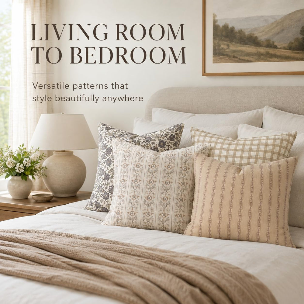 Woven Nook - 4 Pack - Modern & Luxurious Decorative Throw Pillow Covers -...