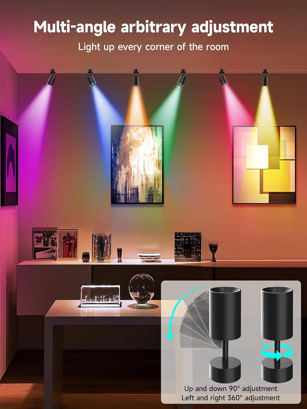 Tyute RGB Spotlight Indoor, Color Changing LED Uplighting Accent Spot Light