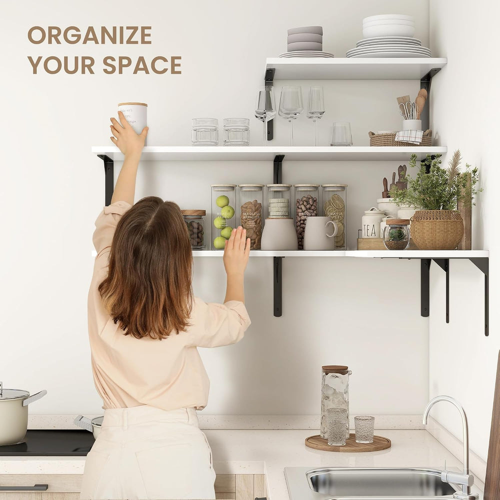 Fun Memories Floating Shelves for Wall, 12 Inch Deep Floating Shelves Set of ...