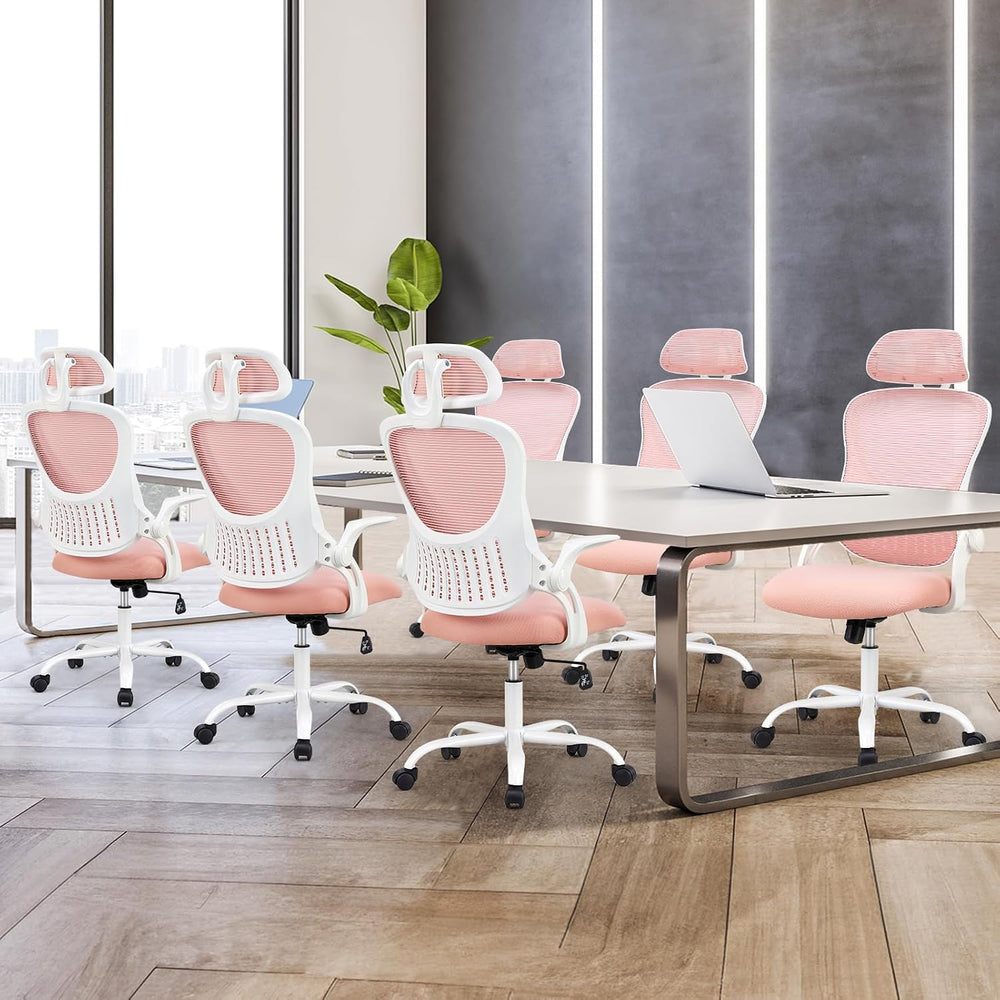 Sweetcrispy Computer Desk Chair, Mesh Office Chair with Lumbar Support