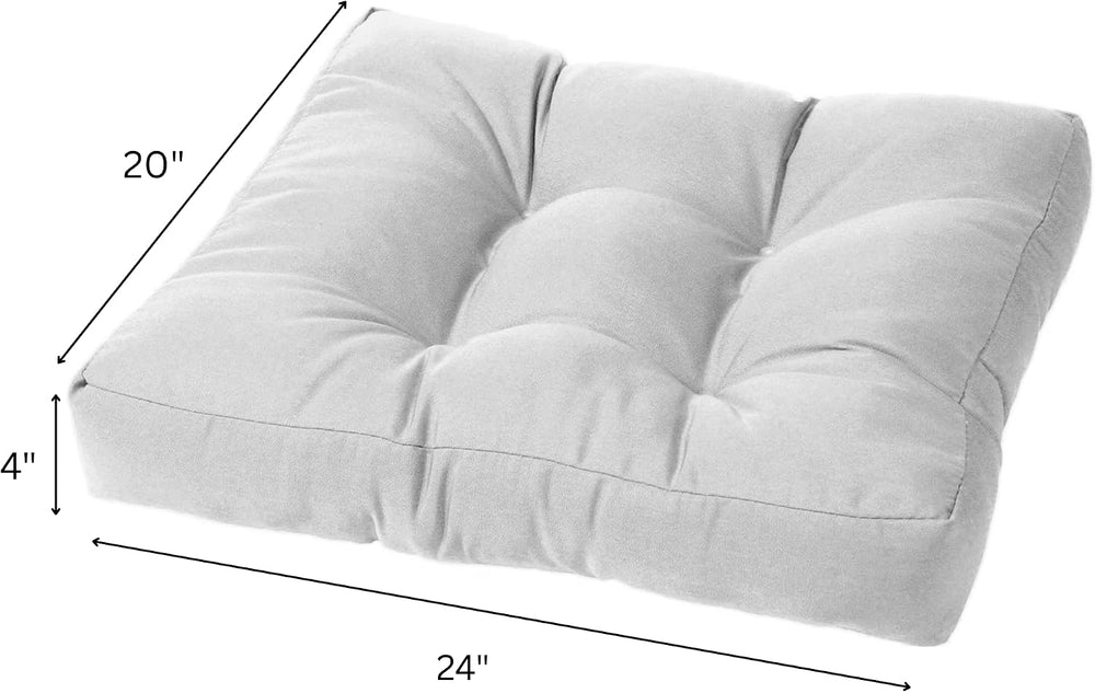 Cushion Source Tufted Ottoman Cushions, 24" X 20" X 4" Indoor ...