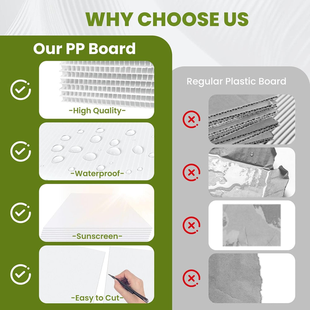 Corrugated Plastic Board, Poster Boards for Yard Signs 18''x24'&#...