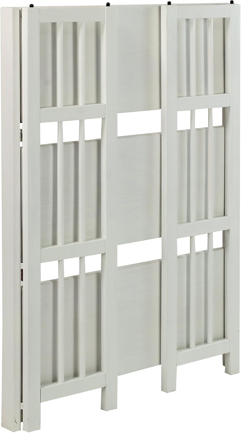 casual home 3-shelf 27.5" wide folding stackable bookcase, package contents