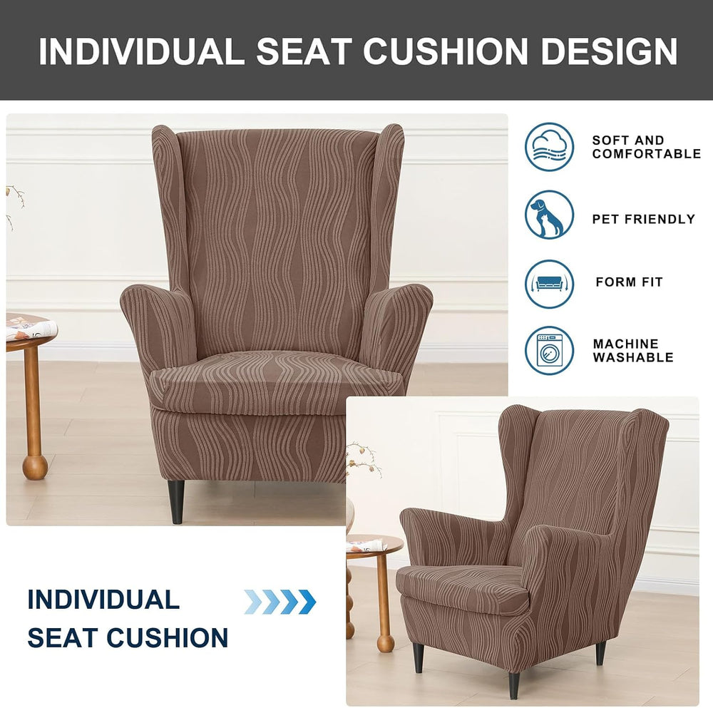 Eco-Ancheng Wingback Chair Covers Wing Armchair Slipcover Wing Chair Covers