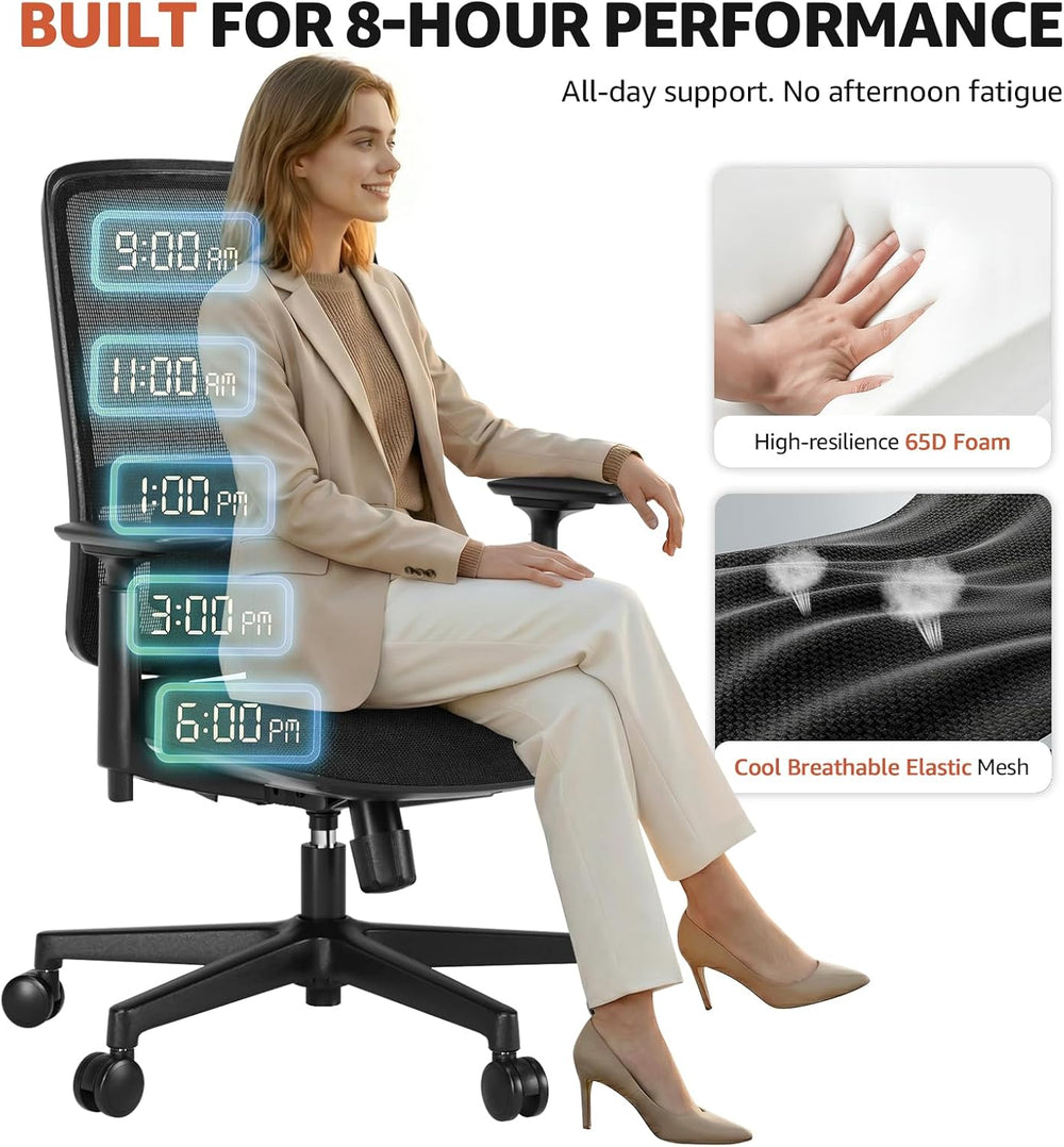 ErgoSift M1 Ergonomic Office Chair with 3.1-Inch Adjustable Seat Depth