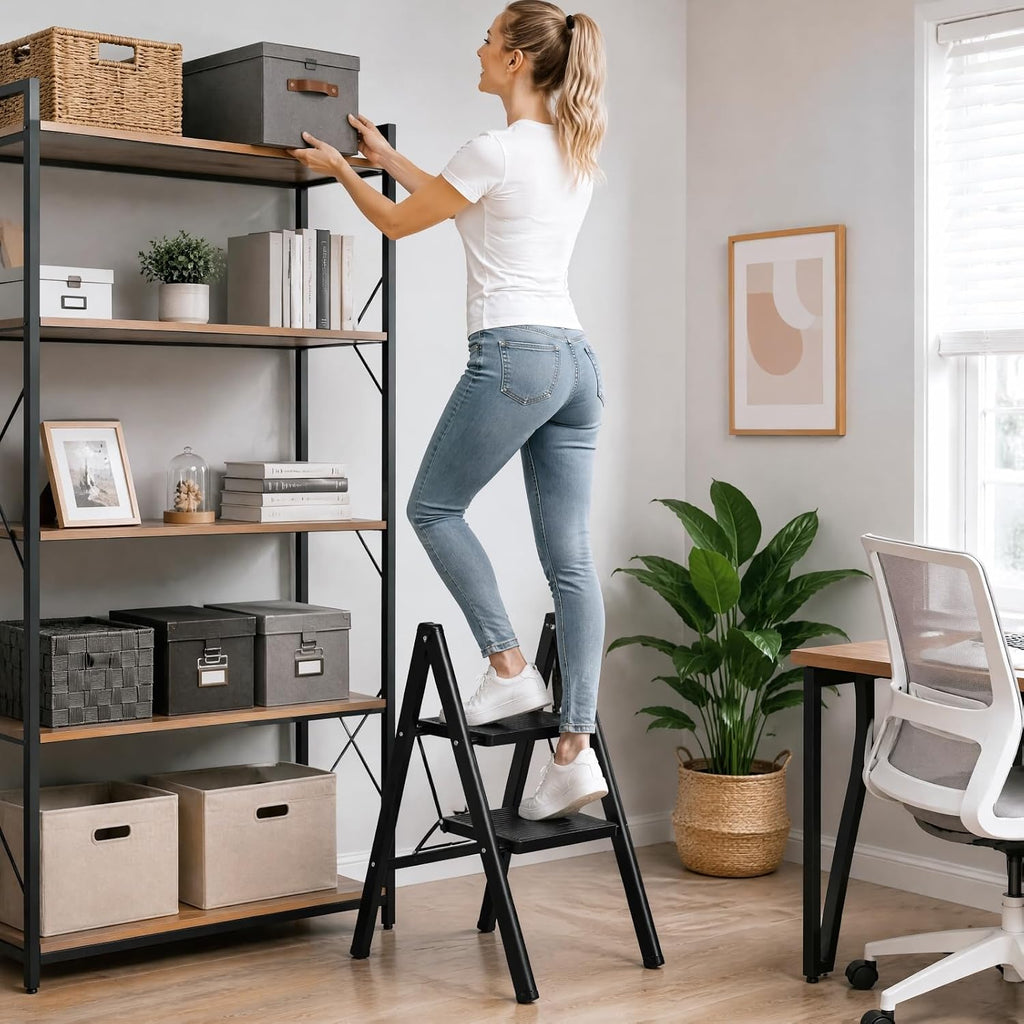 zavoos 2 step ladder, 330 lbs load capacity, package contents