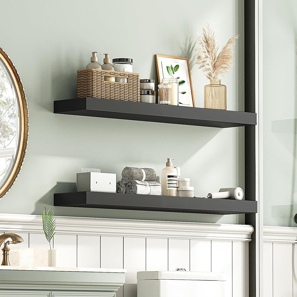 HOOBRO Floating Shelves for Wall, Wall Mounted Shelf Set of 2, 31.5" Han...