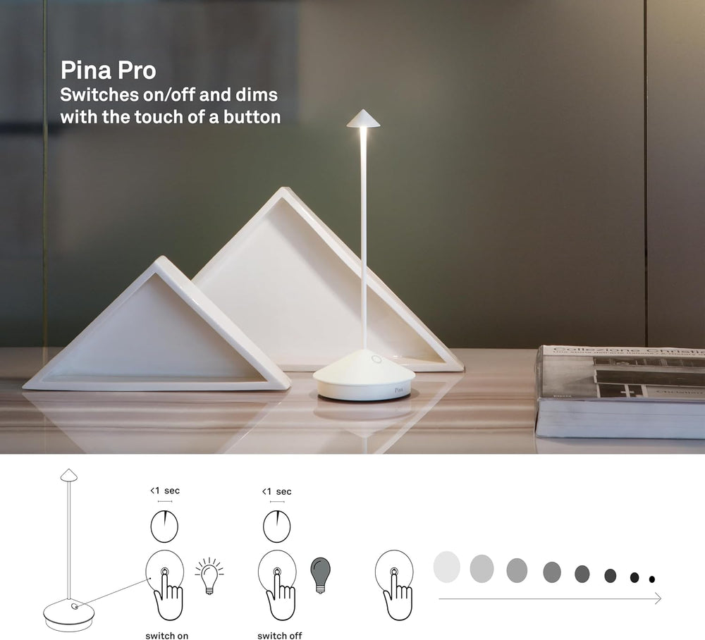 Zafferano, Pina Pro, Rechargeable Cordless Lamp, Rust