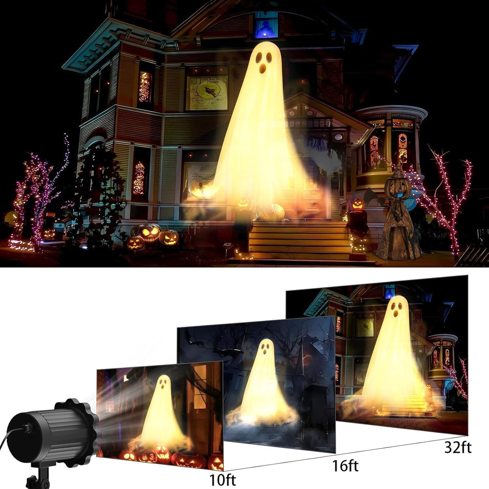 Halloween Projector Lights Outdoor, Ghost Halloween Projector for Yard