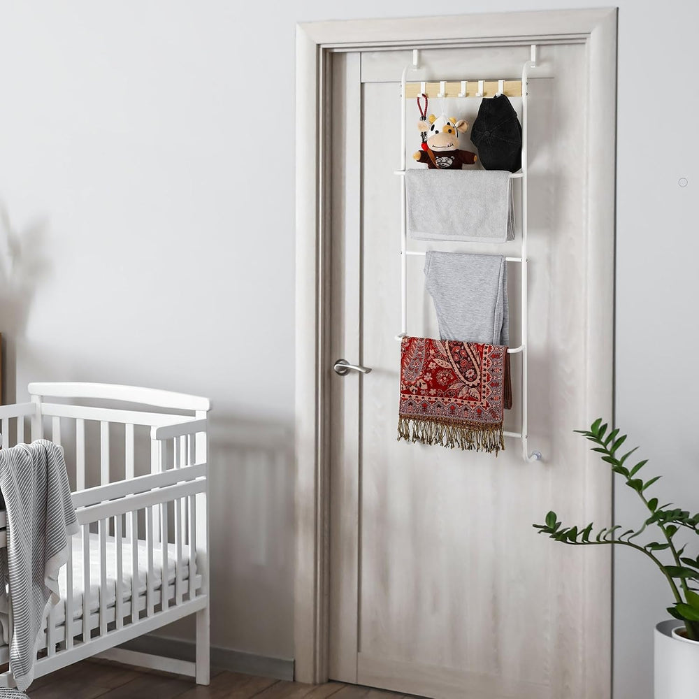 BTY Over The Door Towel Rack 5 Tier Towel Door Hanger for Bathroom Over The D...