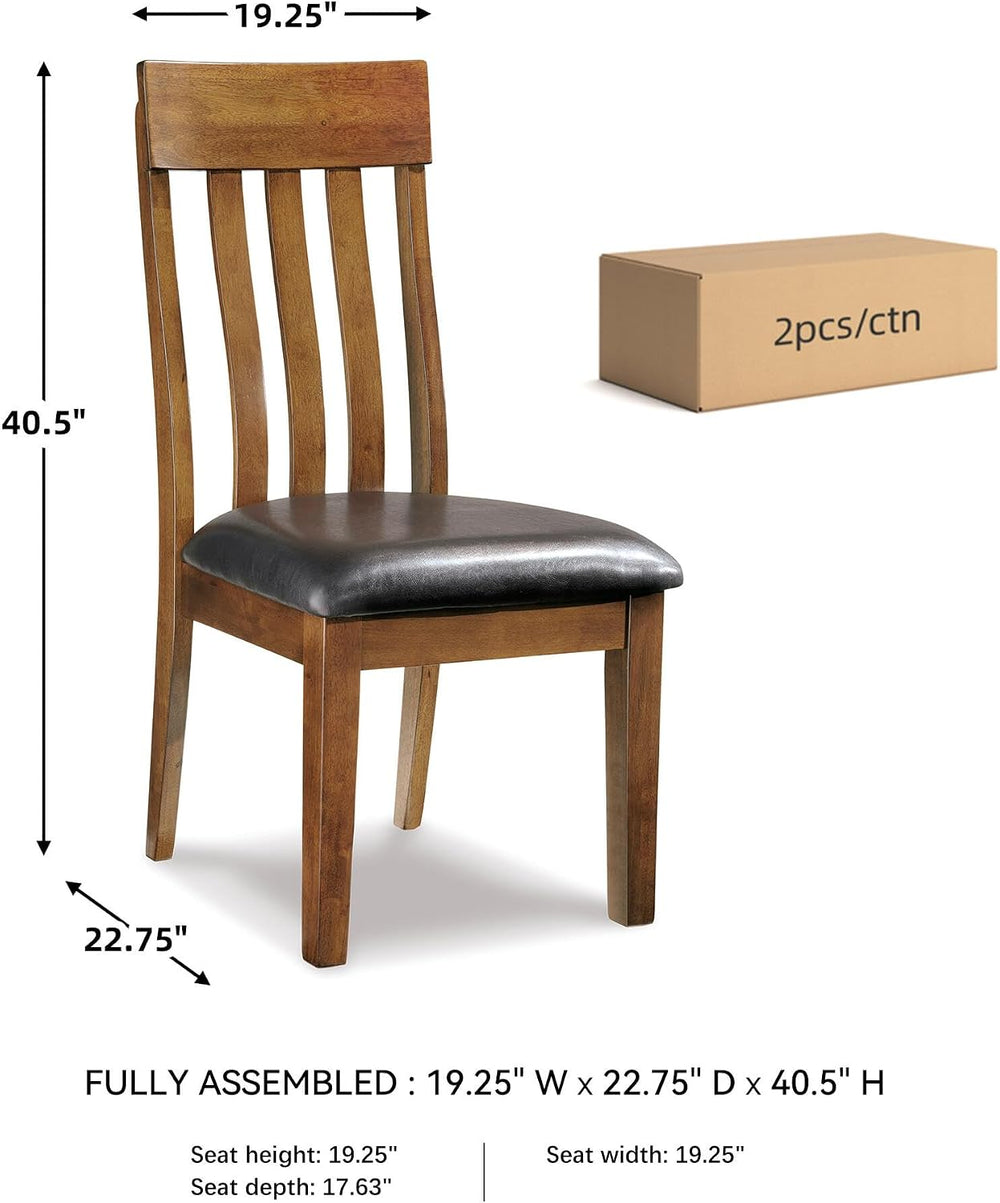 Signature Design by Ashley Ralene Wood Dining Chairs Set of 2, Brown
