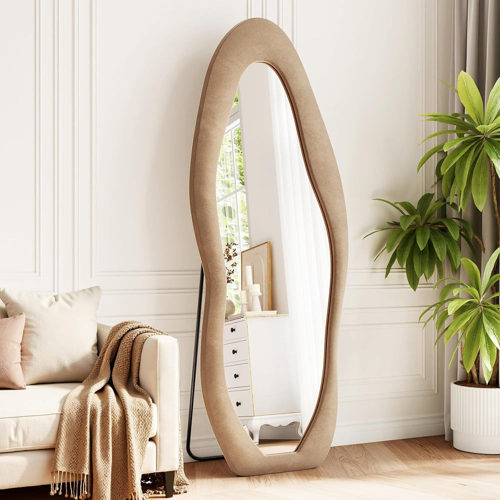 Irregular Full Length Mirror Flannel 63"x24" Full Body Mirror