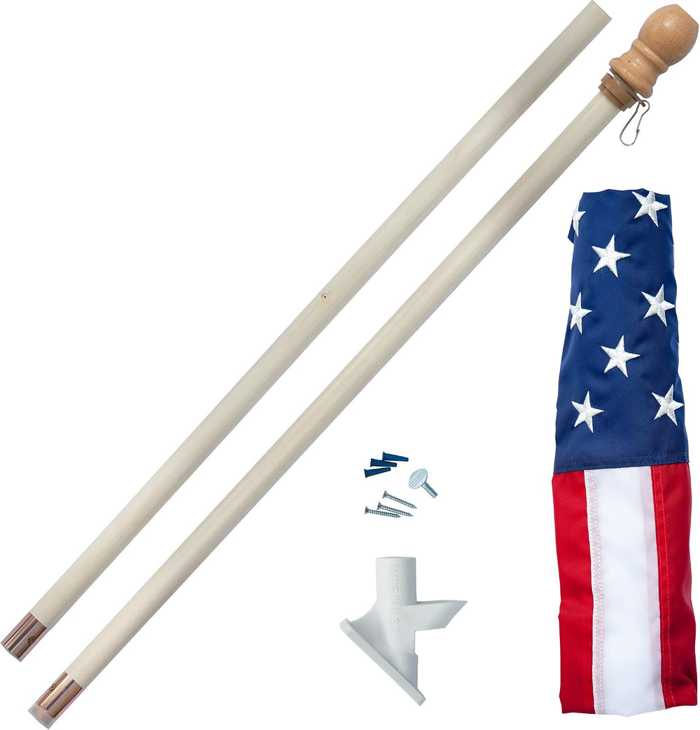 Valley Forge Flag Sleeved Perma-Nyl Nylon 2.5' x 4' ft Flag 5' ft...