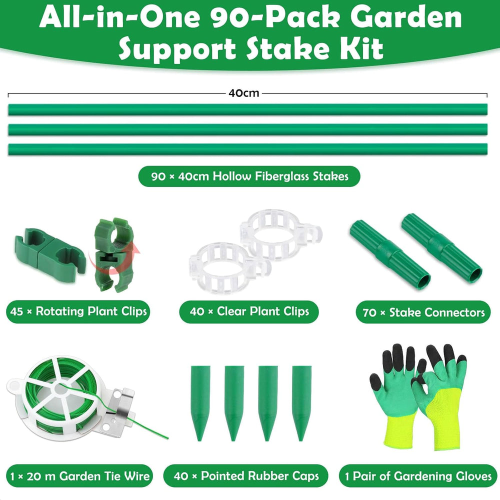 287 PCS Garden Stakes, Fiberglass Tomato Stakes, Garden Sticks