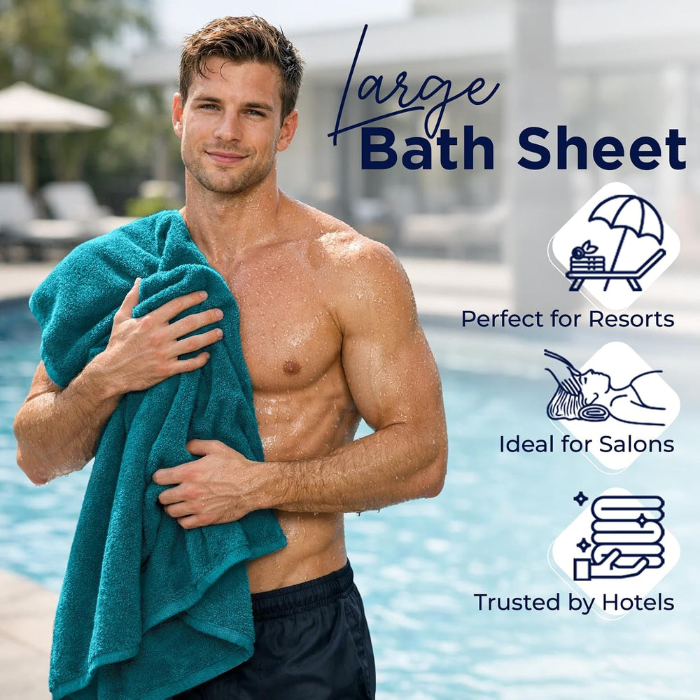 DAN River 2 Pack Bath Sheets Extra Large 35x70, Large Bath Towels for Adults,...
