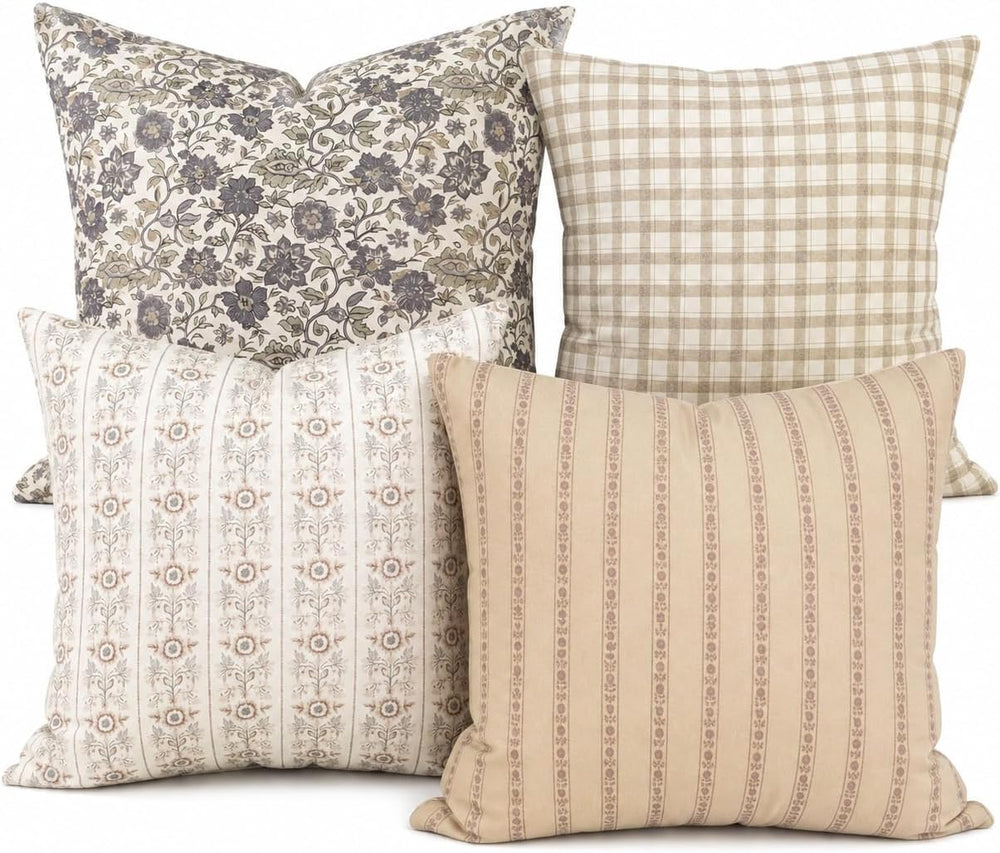 Woven Nook - 4 Pack - Modern & Luxurious Decorative Throw Pillow Covers -...