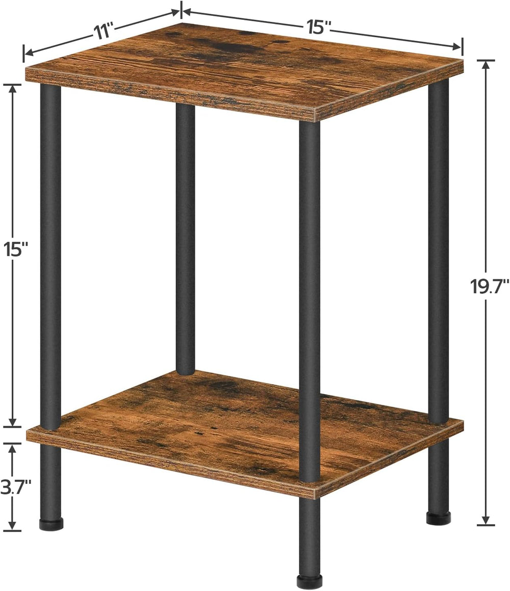 HOOBRO End Tables Set of 2, Small Side Tables, Nightstands for Small Spaces
