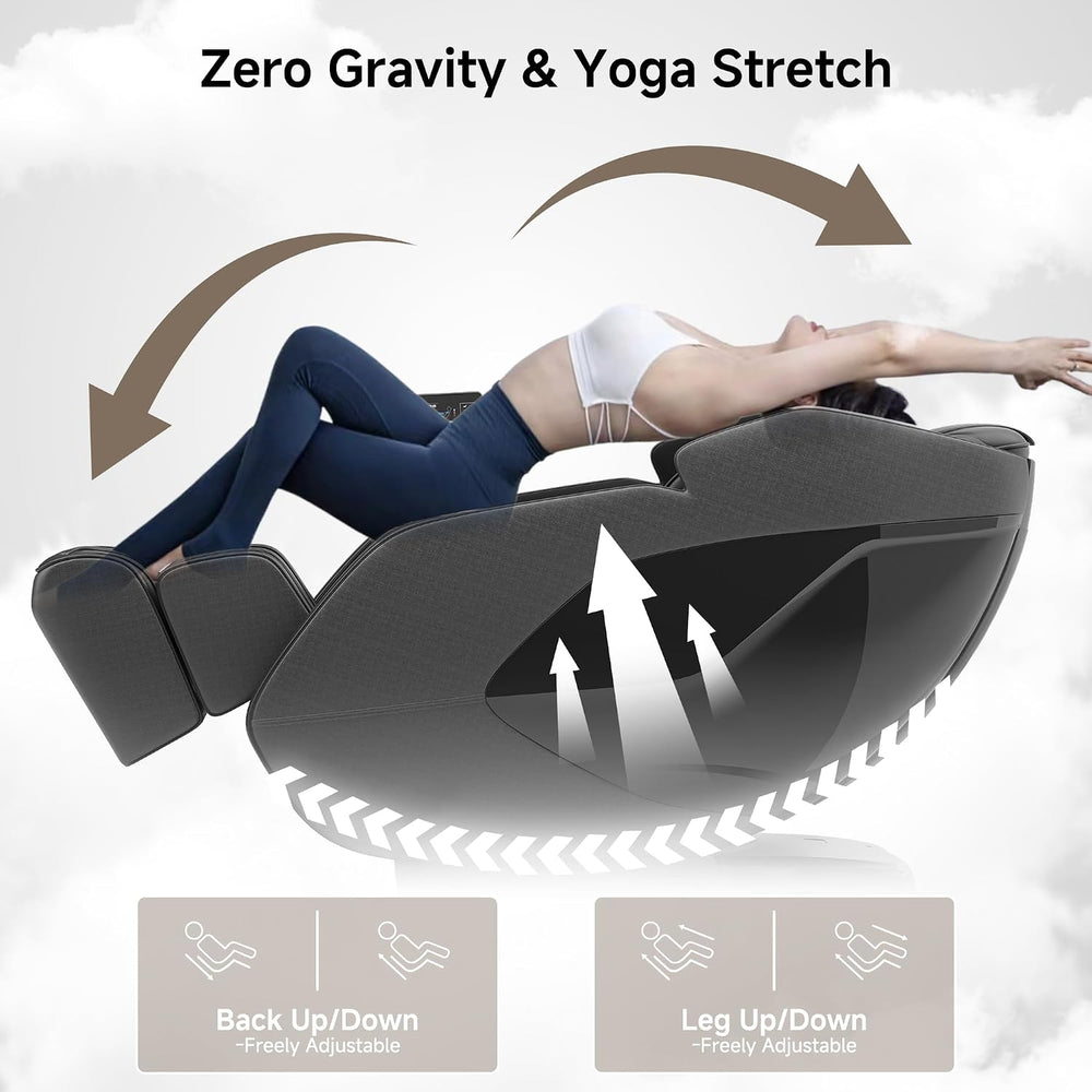 Real Relax 4D Massage Chair Full Body Zero Gravity SL Track Recliner