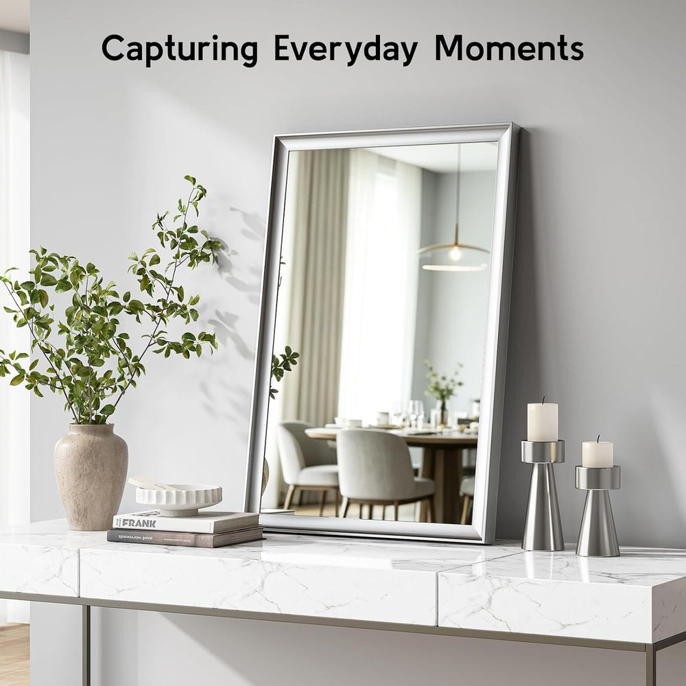 Brushed Nickel Bathroom Mirrors for Over Sink 24x36 Inch