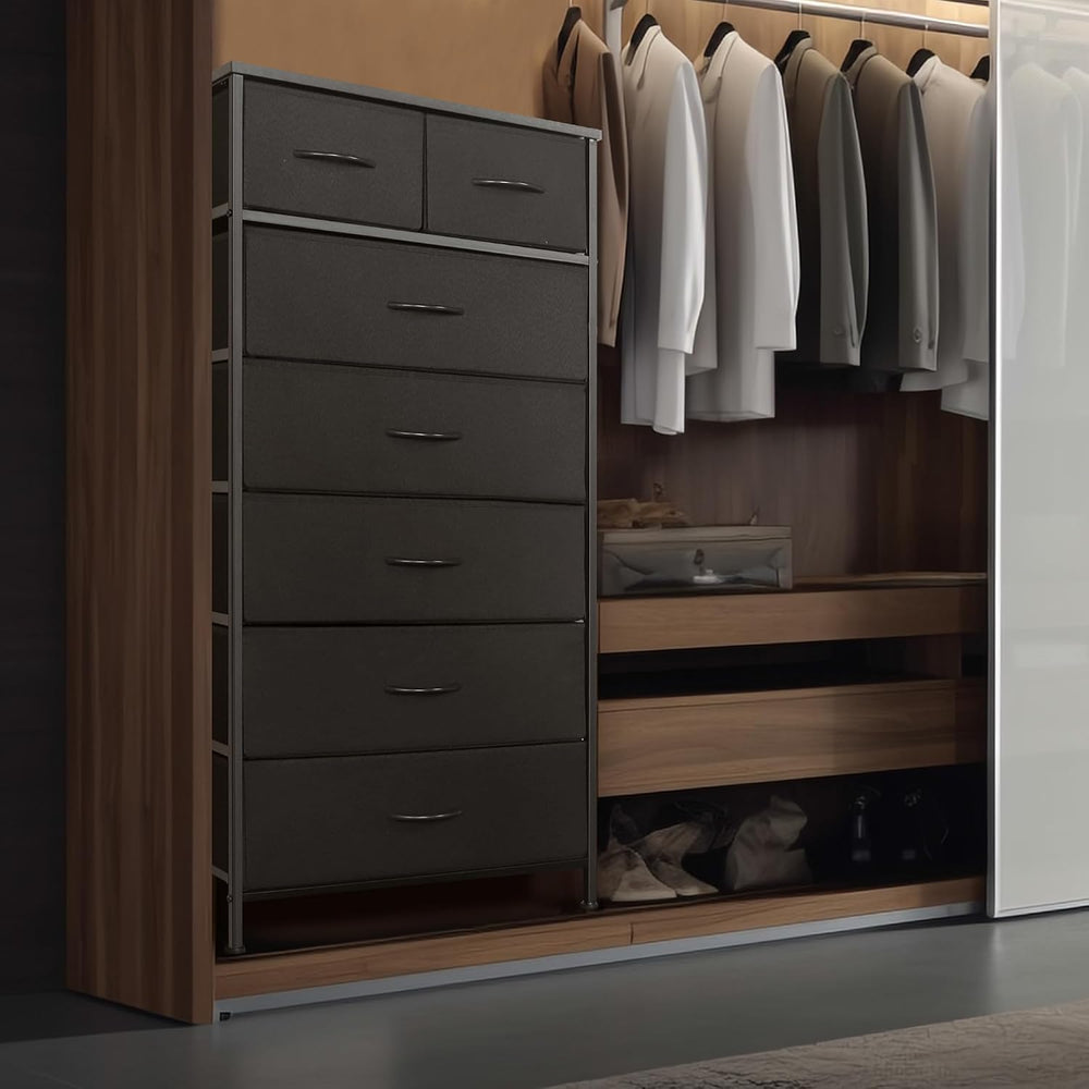 Mifuro Tall Dresser for Bedroom, Vertical Storage Organizer Tower with 7 Draw...