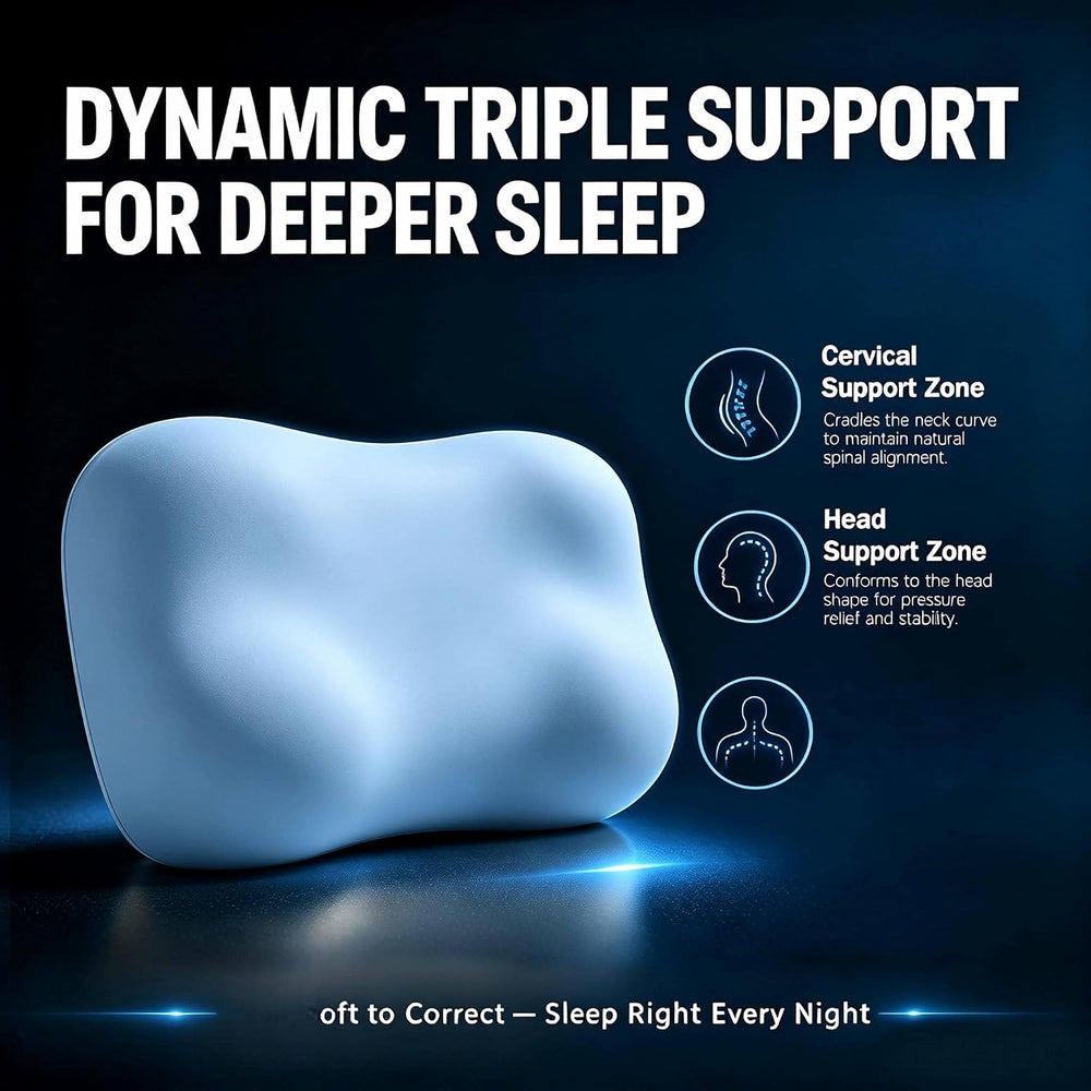 Cervical Neck Pillow for Neck Pain Relief, Ergonomic Side Sleeper Cloud Deep ...