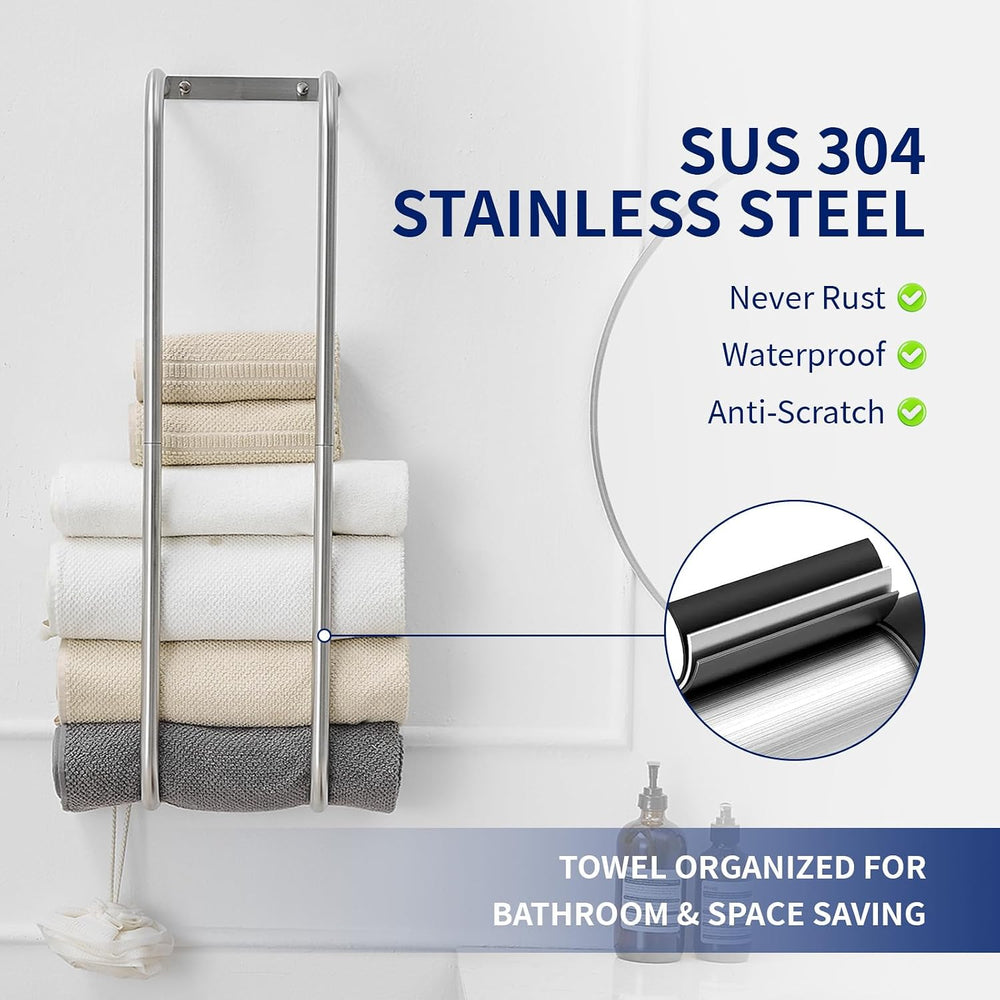 BWE Brushed Nickel Towel Racks for Bathroom Wall Mounted for Rolled Towels