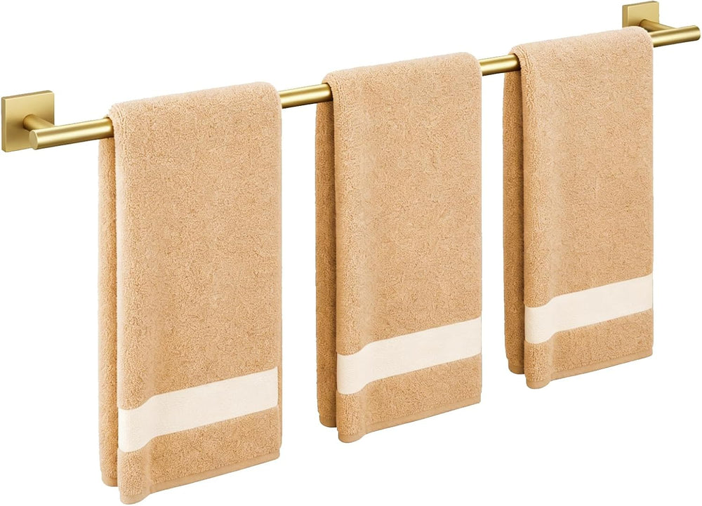 USHOWER Brushed Gold Bath Towel Bar, 30 Inch Towel Racks for Bathroom