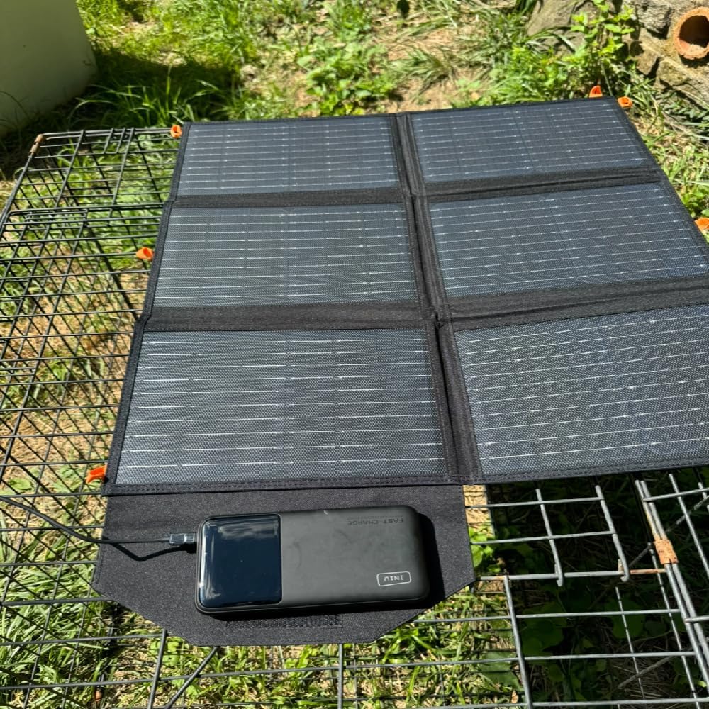 [Upgraded] FlexSolar 60W Portable Solar Panels Chargers IP65 Waterproof