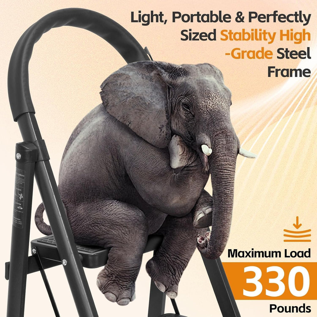 3 Step Ladder, Lightweight Folding Step Stool for Kitchen, Home